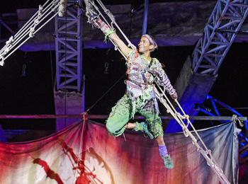 Hiran Abeysekera as Peter Pan - Regent's Park Open Air Theatre 2015