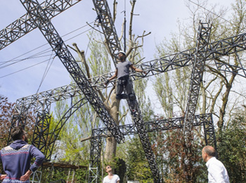 Hiran Abeysekera - Peter Pan on site rehearsals - Regent's Park Open Air Theatre